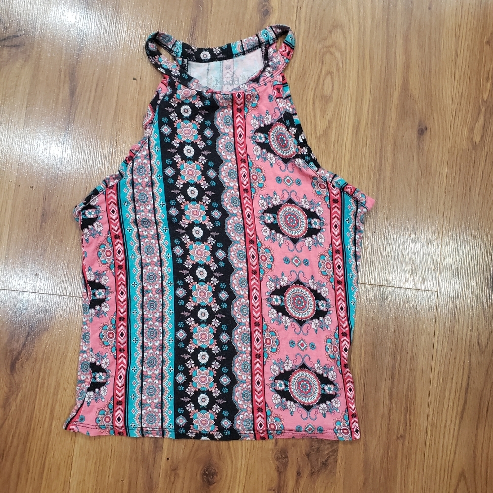 Aztec Floral Fitted Tank Top!